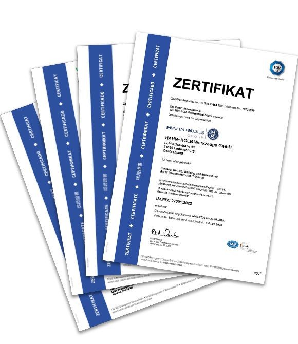 Die Zertifikate von HAHN+KOLB