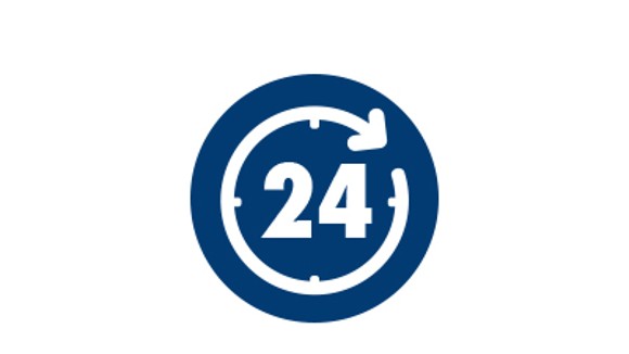 24-hour availability of goods